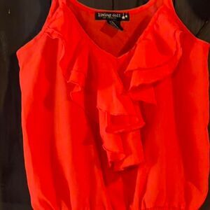 Living doll Women's Red and Orange Vest